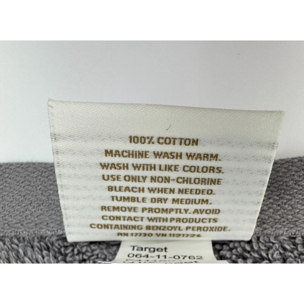 Threshold Total Fresh‎ Oversized Bath Towel 33x63 Dark Gray 100% Cotton NEW